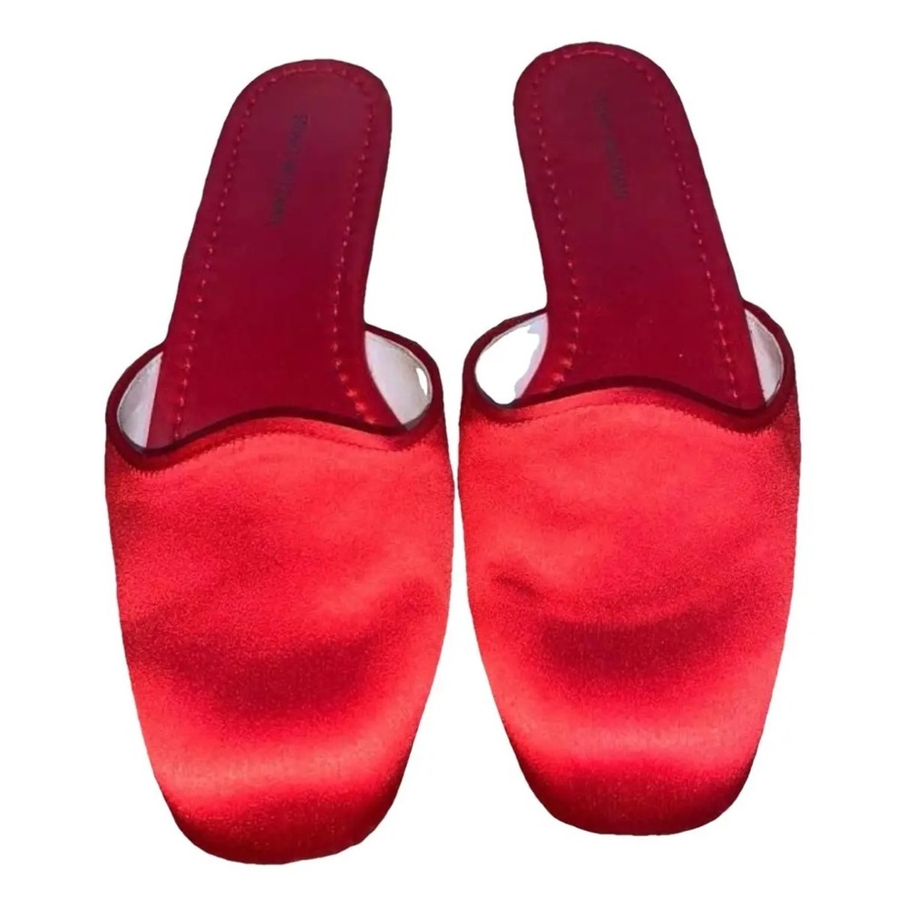 Stuart Weitzman Satin Mules Women’s Red Size 9.5 Designer